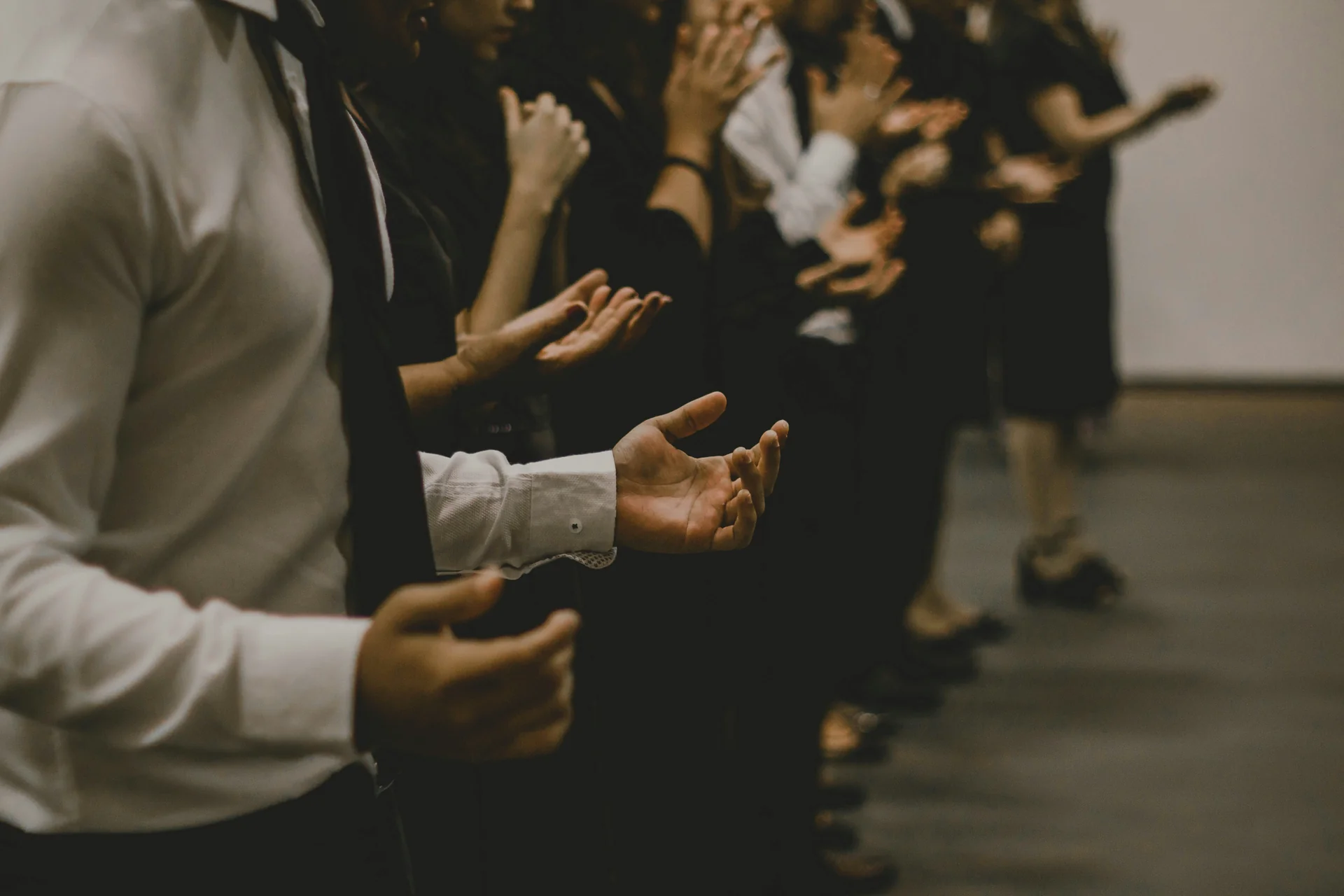 Spiritual gathering of educators in prayer and worship